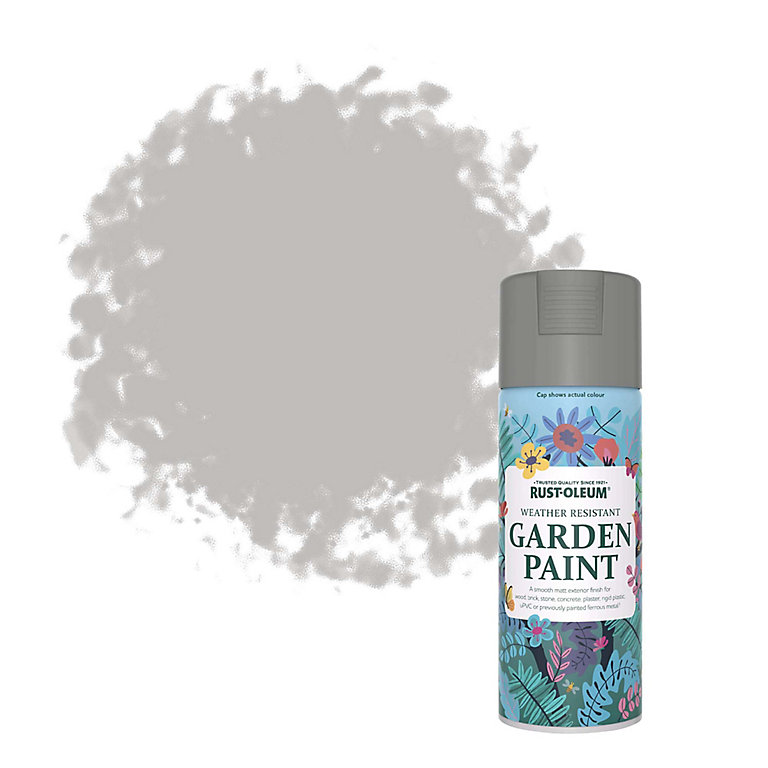 Product image for Rust-Oleum Garden Paint Flint Matt Multi-surface Garden Paint, 400ml Spray can