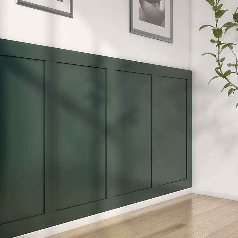Product image for Cheshire Mouldings Medium-density fibreboard (MDF) Wall panelling kit (H)1200mm (W)97mm (T)9mm