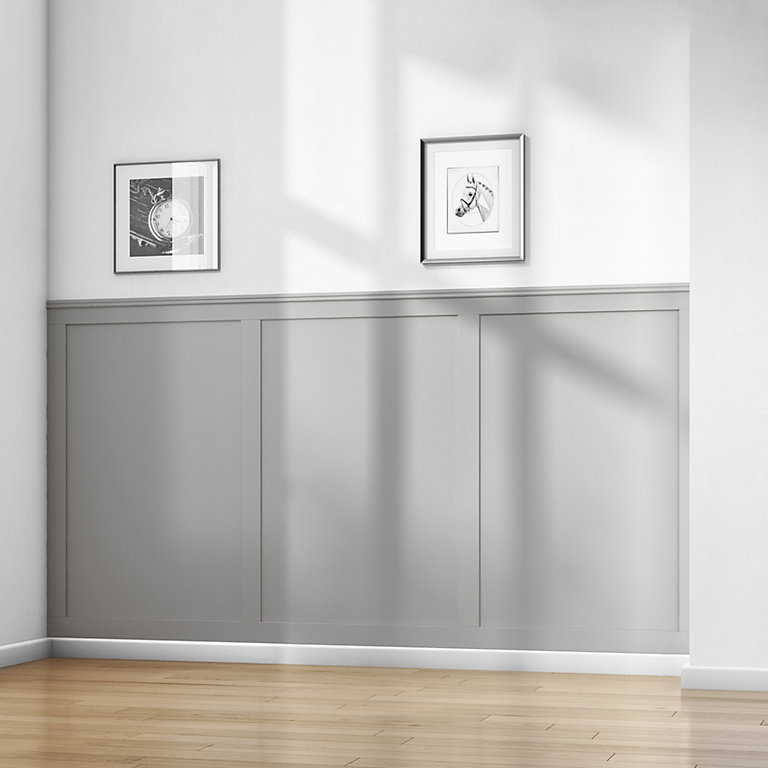 Product image for Cheshire Mouldings Medium-density fibreboard (MDF) Modern Wall panelling kit (H)2000mm (W)63mm (T)9mm