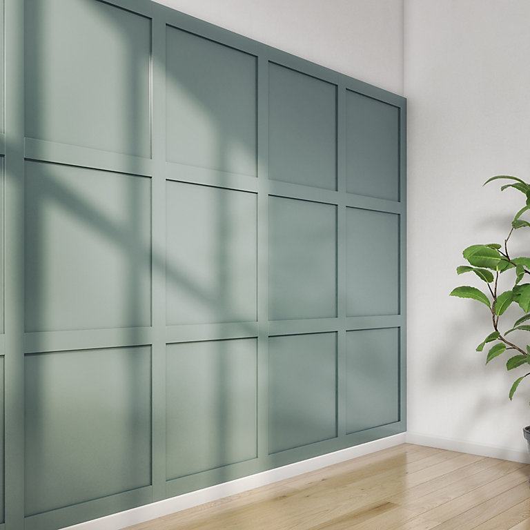 Image of Cheshire Mouldings Medium-density fibreboard (MDF) Shaker Wall panelling kit (H)1200mm (W)63mm (T)9mm
