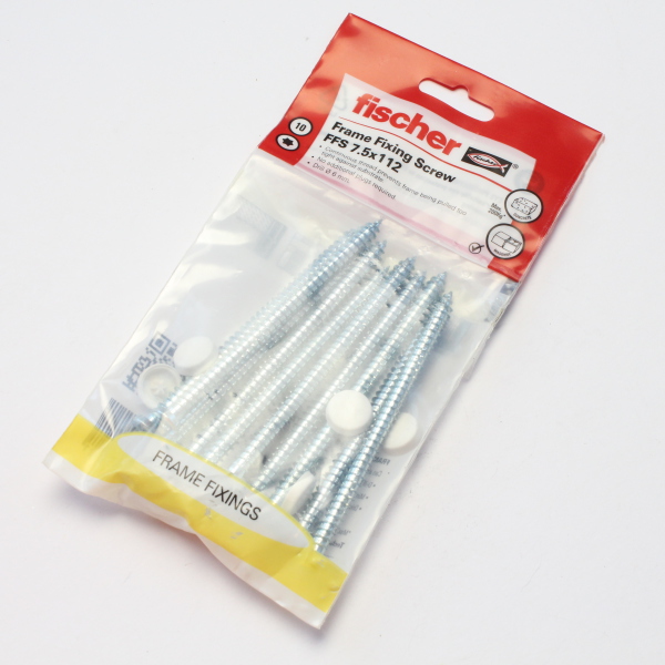 Product image for Fischer Window Frame Screw FFS 7.5 X 112mm Flat Head (pk10)
