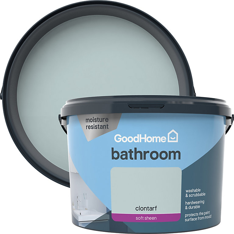 Image of GoodHome Bathroom Clontarf Soft sheen Emulsion paint, 2.5L