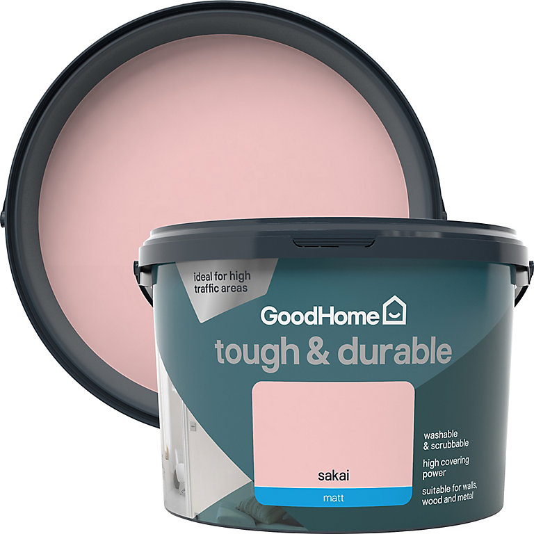 Image of GoodHome Tough & Durable Sakai Matt Emulsion paint, 2.5L