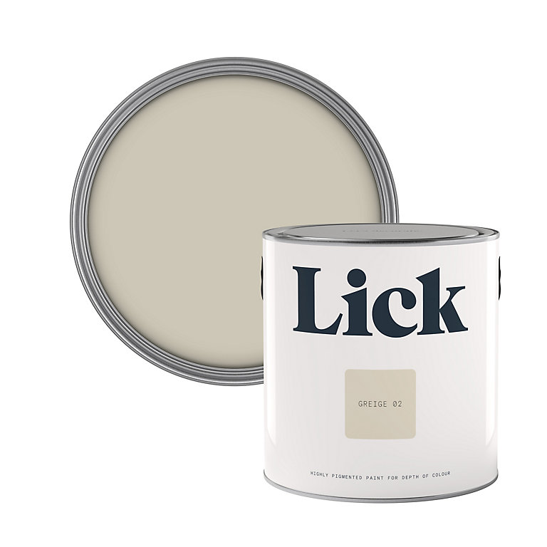 Image of Lick Greige 02 Eggshell Emulsion paint, 2.5L