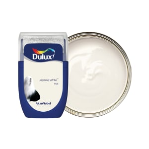 Product image for Dulux Standard Jasmine white Matt Emulsion paint, 30ml Tester pot