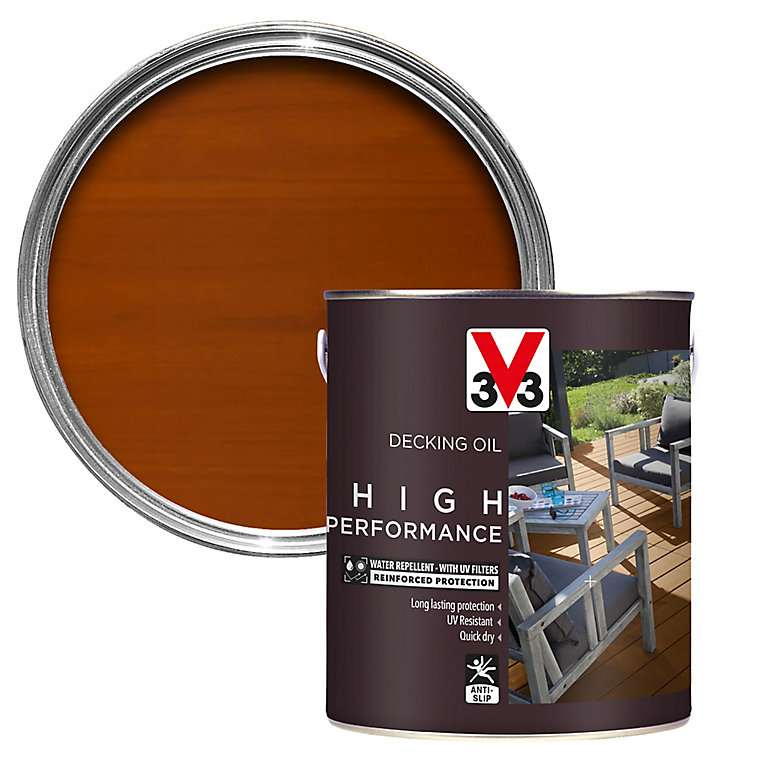 Image of V33 High performance Teak UV resistant Decking Wood oil, 2.5L