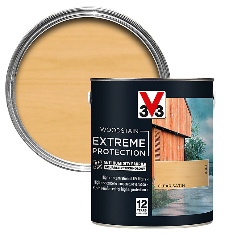 Image of V33 Extreme protection Clear Satin Wood stain, 2.5L