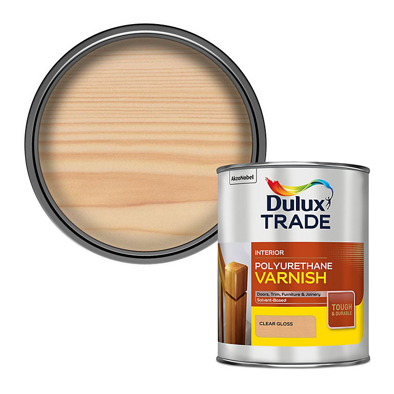 Product image for Dulux Trade Clear Gloss Wood varnish, 1L