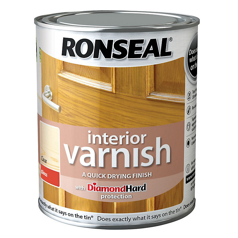 Product image for Ronseal Diamond hard Clear Gloss Wood varnish, 250ml