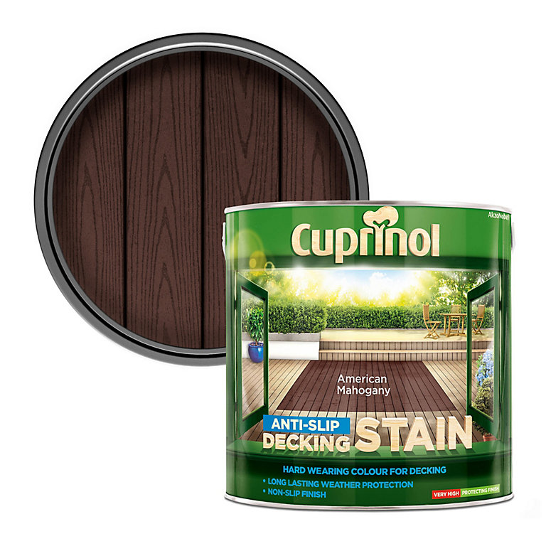 Product image for Cuprinol American mahogany Matt Decking Wood stain, 2.5L
