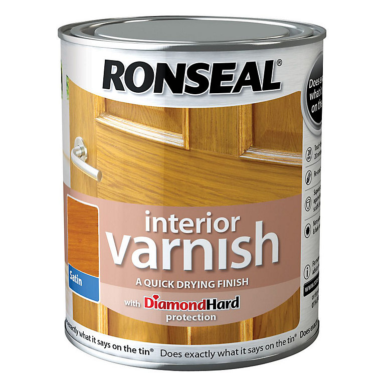 Product image for Ronseal Diamond hard Antique pine Satin Wood varnish, 250ml