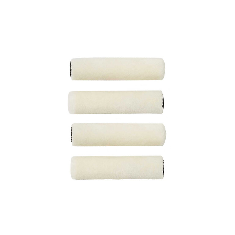 Image of LickTools 4" Medium Pile Recycled polyester Roller sleeve, Pack of 4