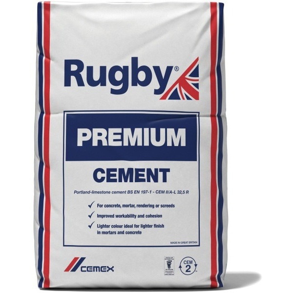 Product image for Rugby Premium Cement (in Paper Bag) 25kg