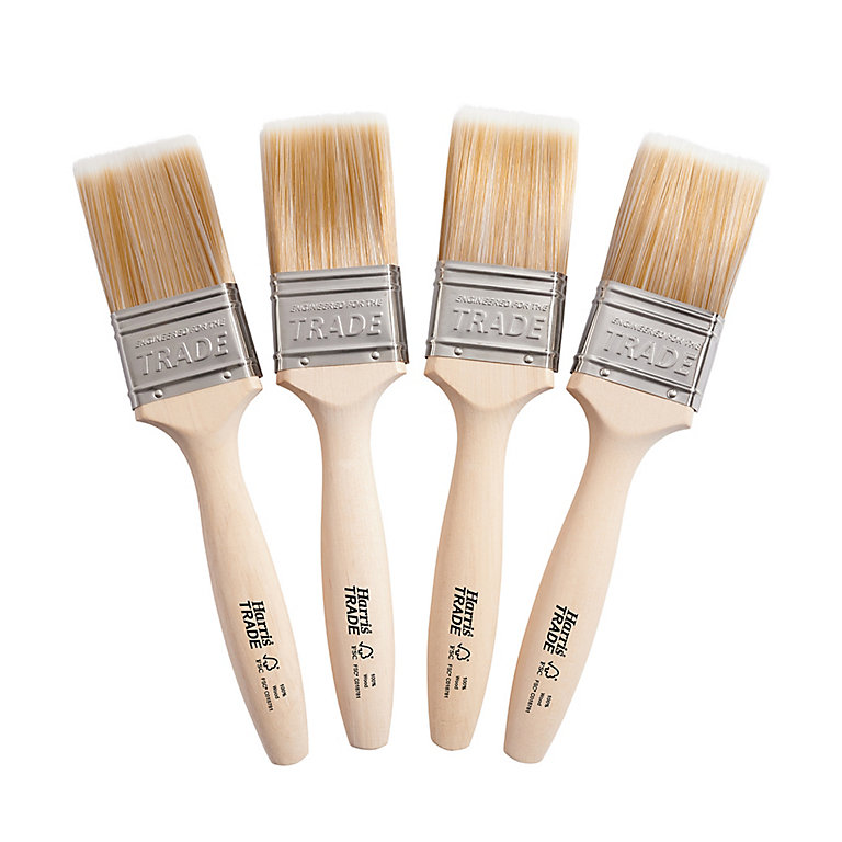 Image of Harris Trade Emulsion & Gloss 2" Fine tip Paint brush, Pack of 4