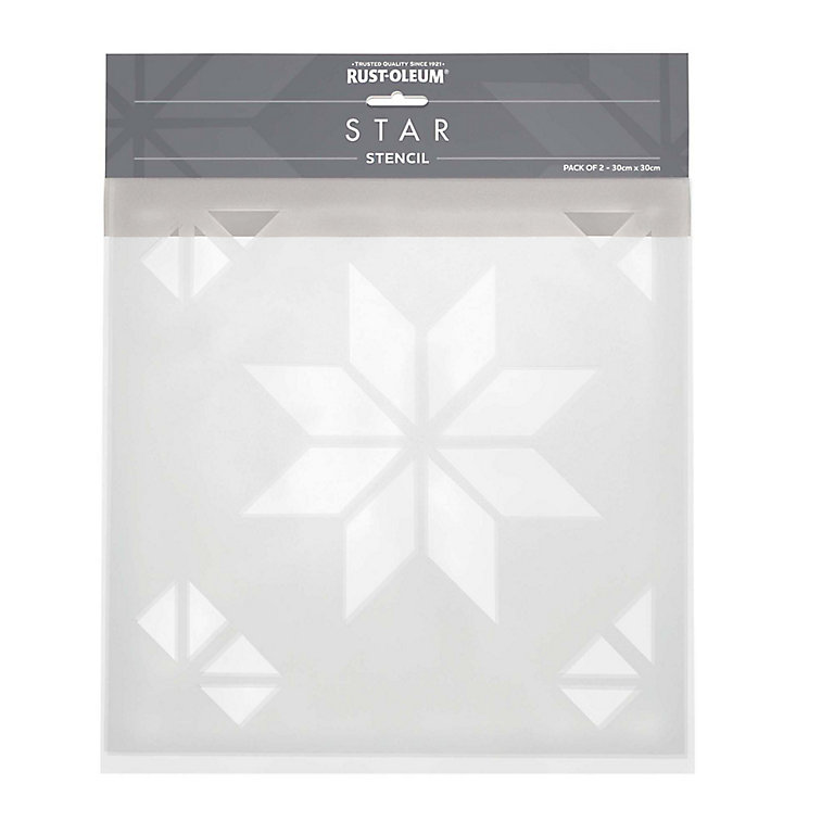 Image of Rust-Oleum Stars Paint stencil, Pack of 2