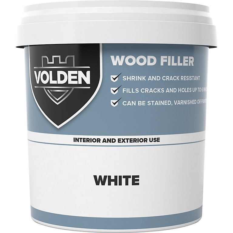 Image of Volden White Ready mixed Wood Filler, 1kg