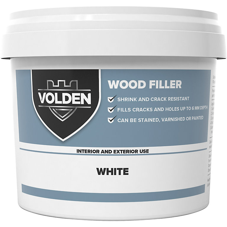 Image of Volden White Ready mixed Wood Filler, 0.5kg
