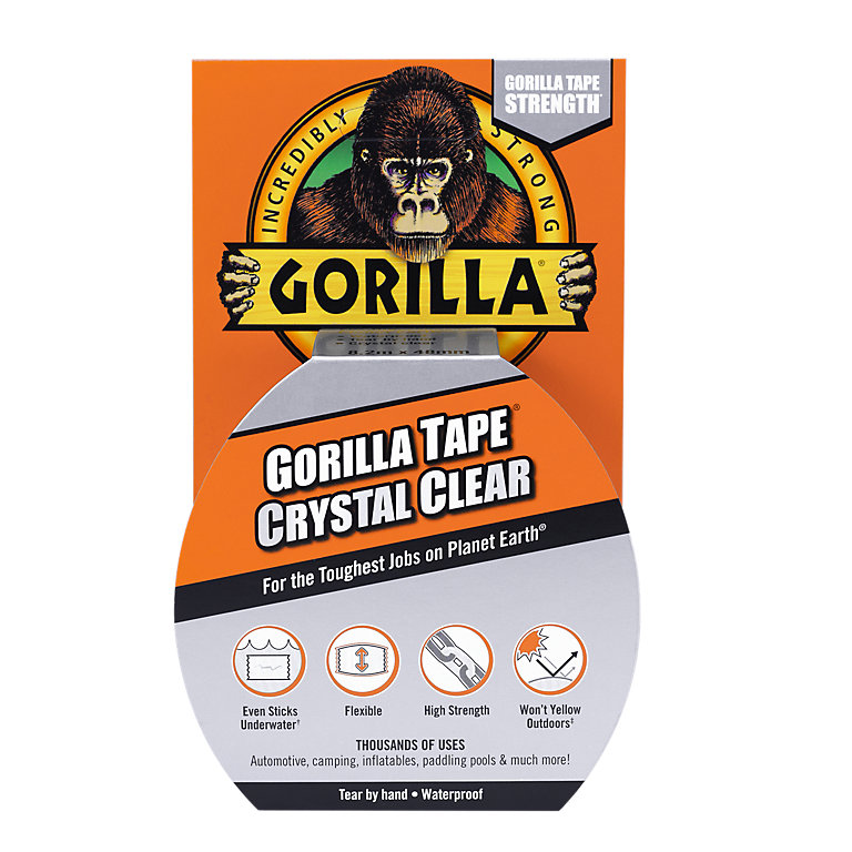 Product image for Gorilla Crystal clear Tape (L)8.2m (W)50mm