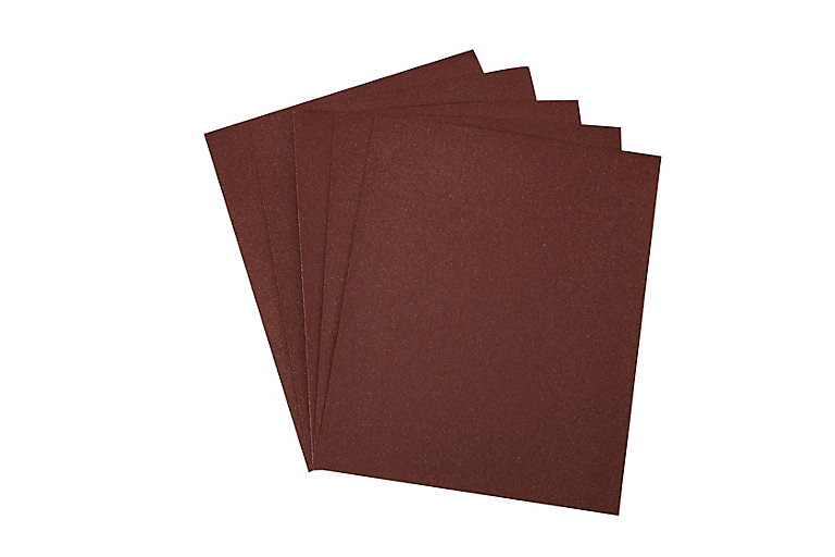 Product image for Aluminium oxide Assorted Hand sanding sheets, Pack of 5