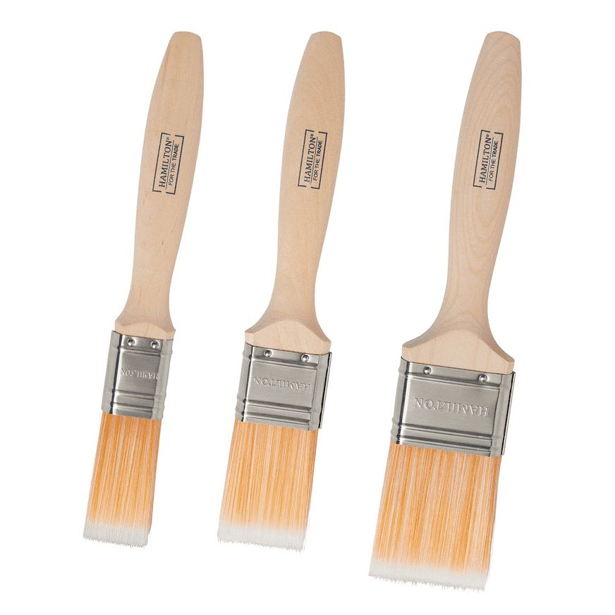 Product image for Hamilton For The Trade Fine Tip Flat Brush 3pk
