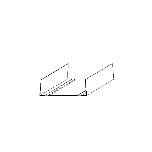 Product image for 52mm U Track 25mm High 3000mm