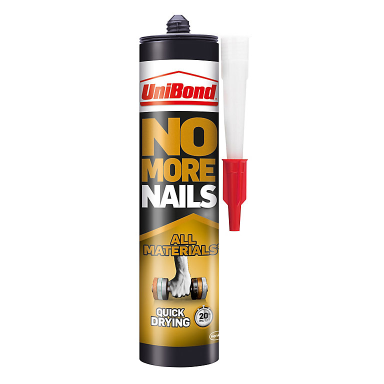 Image of UniBond No More Nails Quick Drying White All materials Grab adhesive 390g