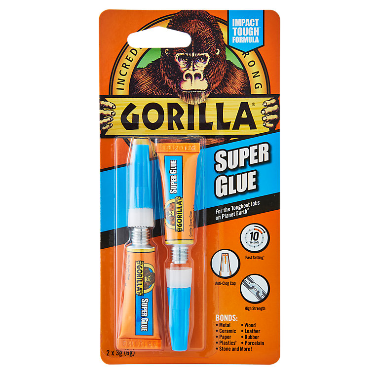Product image for Gorilla Superglue 3g, Pack of 2