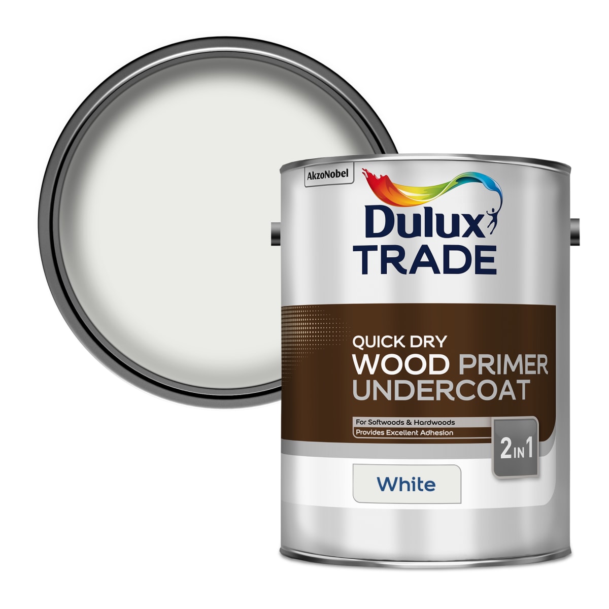 Product image for Dulux Trade Quick Dry Wood Primer Undercoat 5ltr