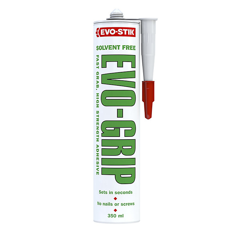 Product image for Evo-Stik Evo-grip Solvent-free White Grab adhesive 350ml 0.21kg