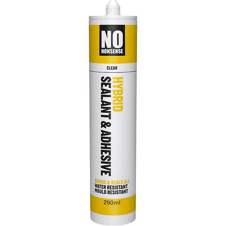 Product image for No Nonsense Water resistant Solvent-free Transparent Grab adhesive & sealant 290ml 0.3kg