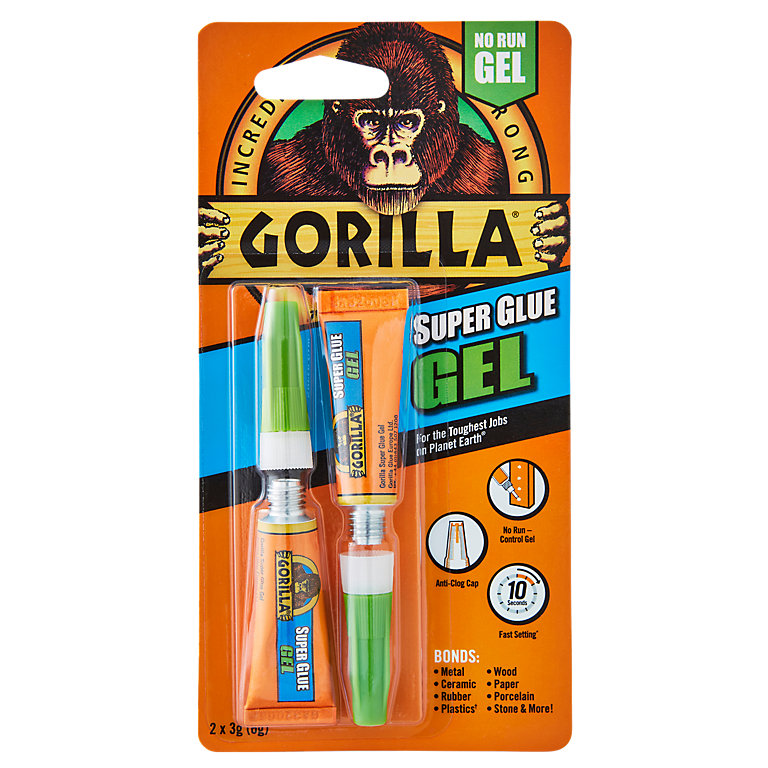 Product image for Gorilla Gel Superglue 3g, Pack of 2
