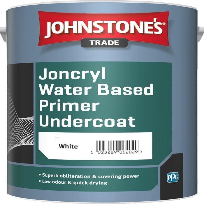 Product image for Johnstone's Trade Joncryl Water Based Primer Undercoat White 5ltr
