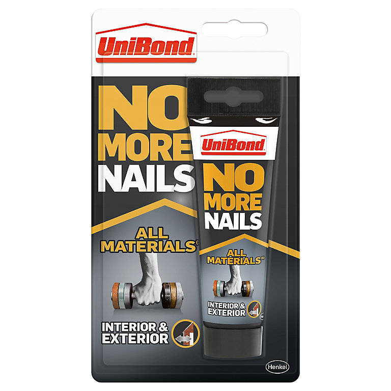 Product image for UniBond No More Nails Interior & Exterior Solvent-free White All materials Grab adhesive 142ml