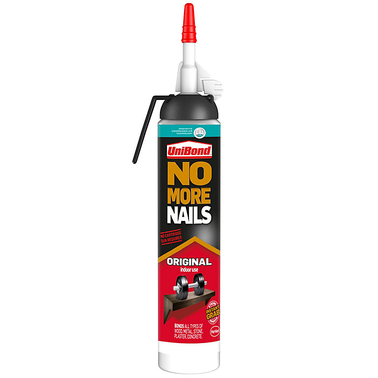Product image for UniBond No More Nails Original Solvent-free White Grab adhesive 200ml 0.37kg