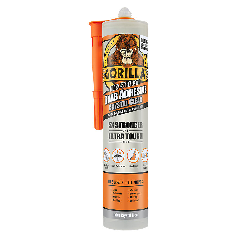 Product image for Gorilla Waterproof Clear Grab adhesive 270ml