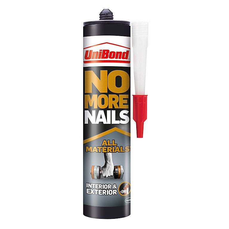 Image of UniBond No More Nails Cartridge Interior & Exterior White All materials Grab adhesive 0.39kg