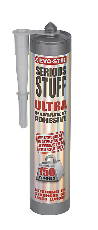 Product image for Evo-Stik Serious stuff Waterproof Solvent-free White Grab adhesive 290ml