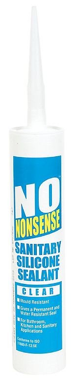 Product image for No Nonsense Clear Silicone-based Sanitary sealant, 310ml