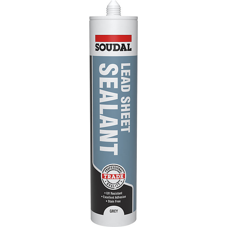 Product image for Soudal Grey Silicone-based Roofing Sealant, 290ml