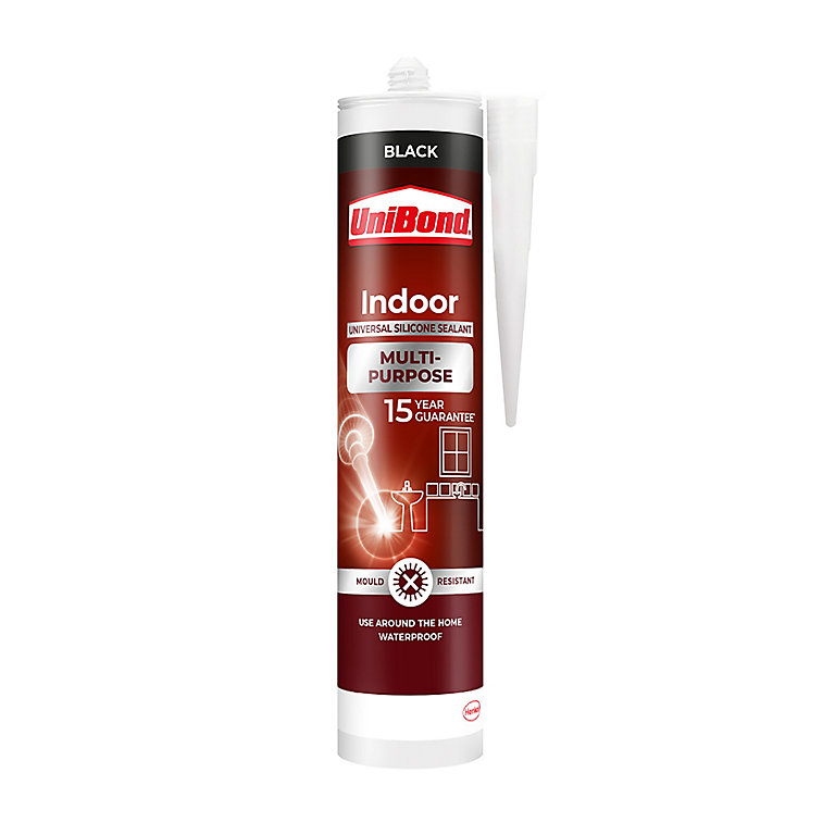 Image of UniBond Silicone-based Black Sealant, 280ml