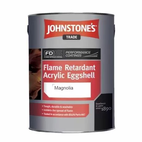Product image for Johnstone's Trade Flame Retardant Acrylic Paint Eggs Magnolia 5ltr