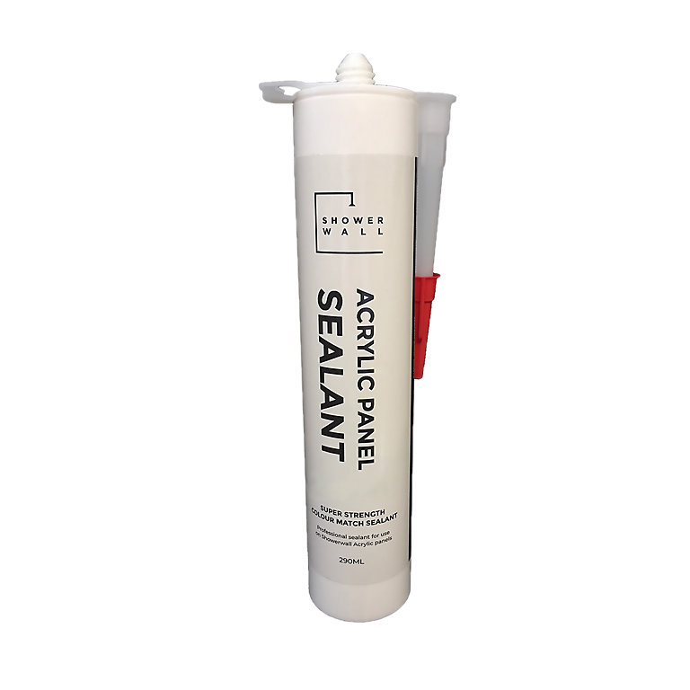 Product image for Showerwall White Silicone-based Bathroom & kitchen Sealant, 290ml
