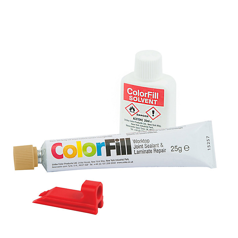 Image of Unika ColorFill Dark rustic brown Worktop Sealant, 25ml