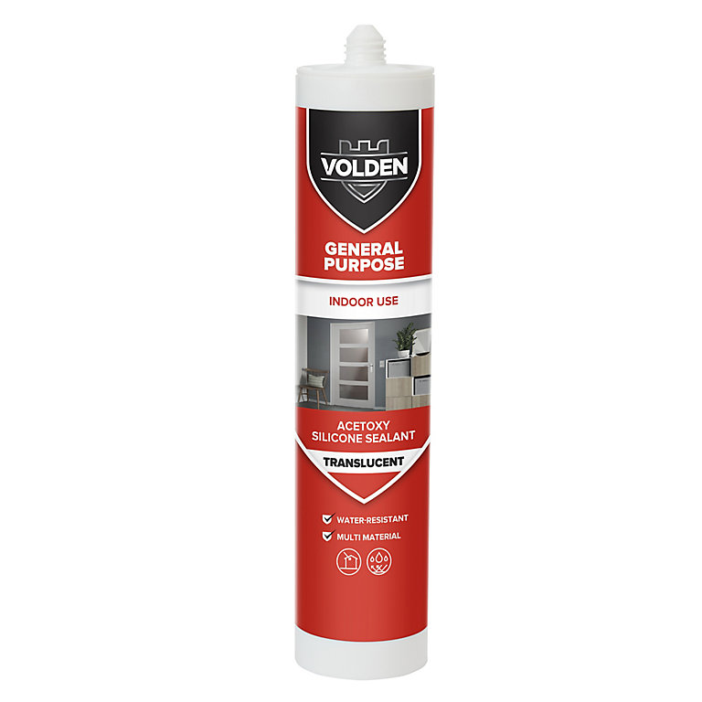 Product image for Volden Translucent Silicone-based General-purpose Sealant, 300ml