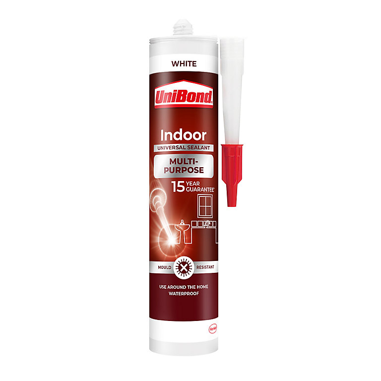 Product image for UniBond White Silicone-based Sealant, 280ml