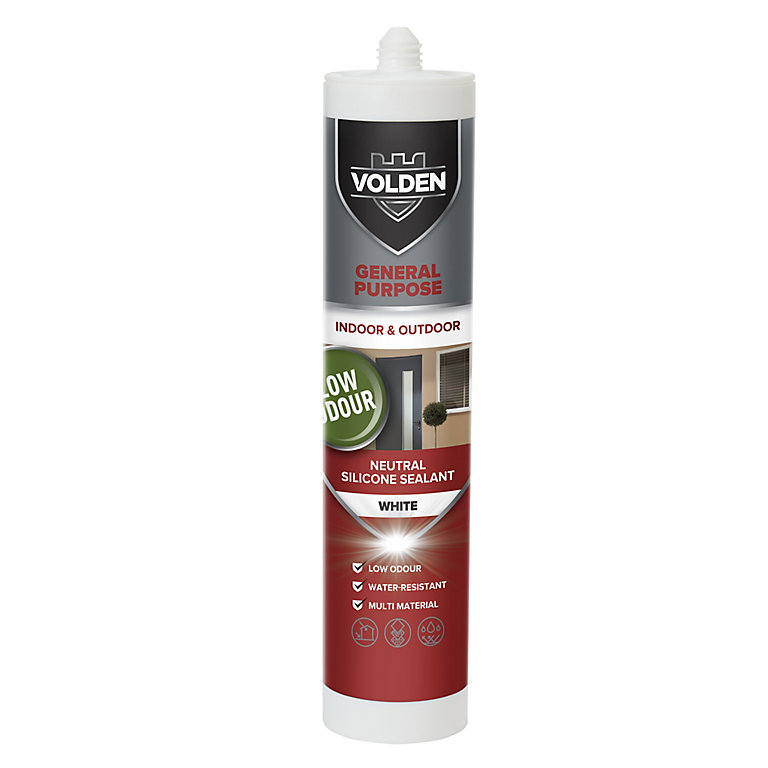 Product image for Volden White Silicone-based General-purpose Sealant, 280ml