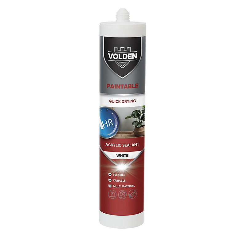 Image of Volden White Acrylic-based General-purpose Sealant, 280ml