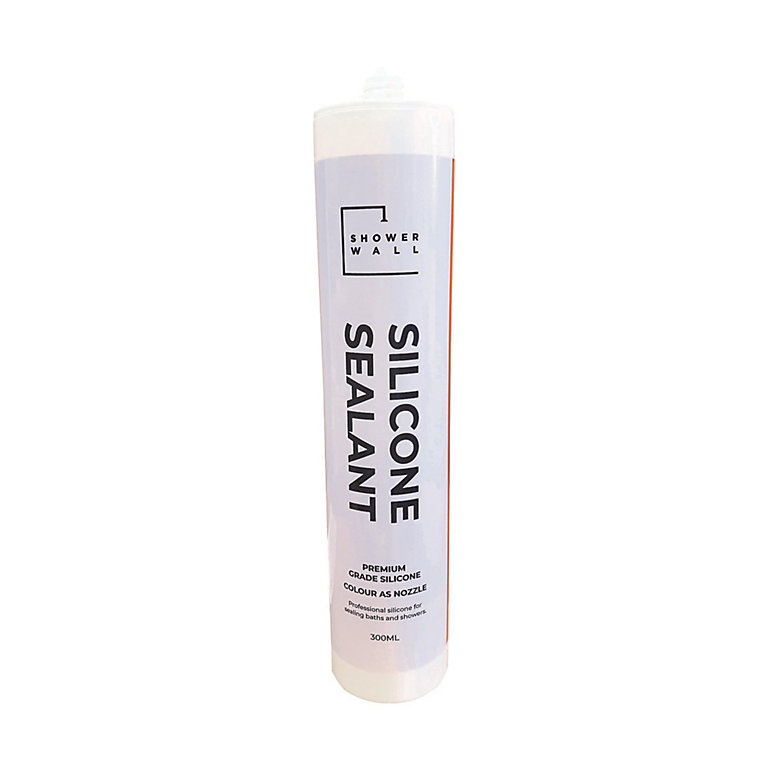 Product image for Showerwall White Silicone-based Bathroom & kitchen Sealant, 300ml