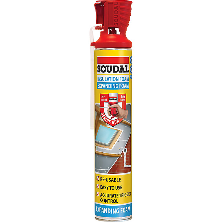 Product image for Soudal Genius Gun Insulation Expanding foam 750ml