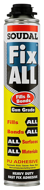 Product image for Soudal Fix ALL Fills & Bonds Gun grade Adhesive foam 750ml